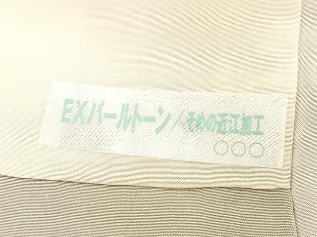 平和屋着物●上質な色無地 辻が花地紋 絹鼠色 正絹 逸品 BAAX9051yc
