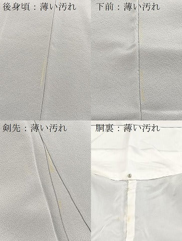 平和屋着物■上質な色無地 灰青色 正絹 逸品 BAAX9053yc
