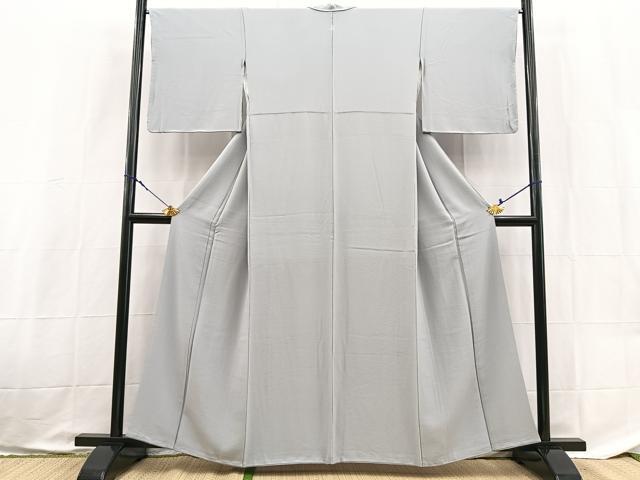 平和屋着物■上質な色無地 灰青色 正絹 逸品 BAAX9053yc