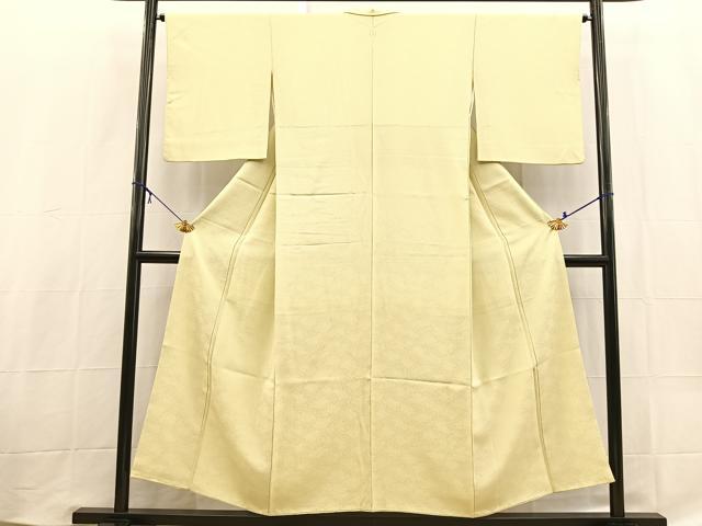 平和屋着物■上質な色無地 紗綾形地紋 蒸栗色 正絹 逸品 BAAX9057yc