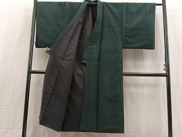 平和屋着物■男性 紬 錆鼠色 正絹 逸品 BAAX9074yc