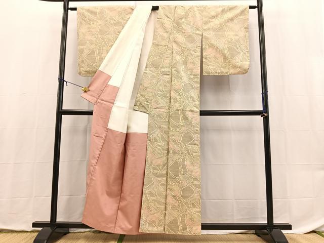平和屋着物■上質な紬 抽象文 正絹 逸品 BAAX9077yc