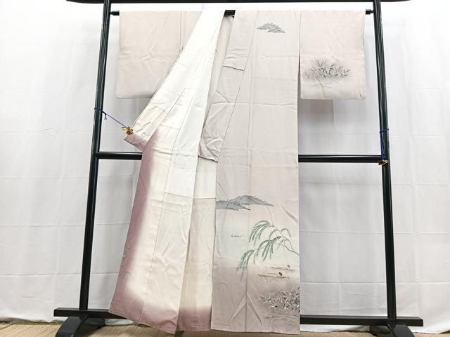 平和屋着物■訪問着 友禅 作家物 人物風景文 暈し染め 正絹 逸品 BAAX9078yc