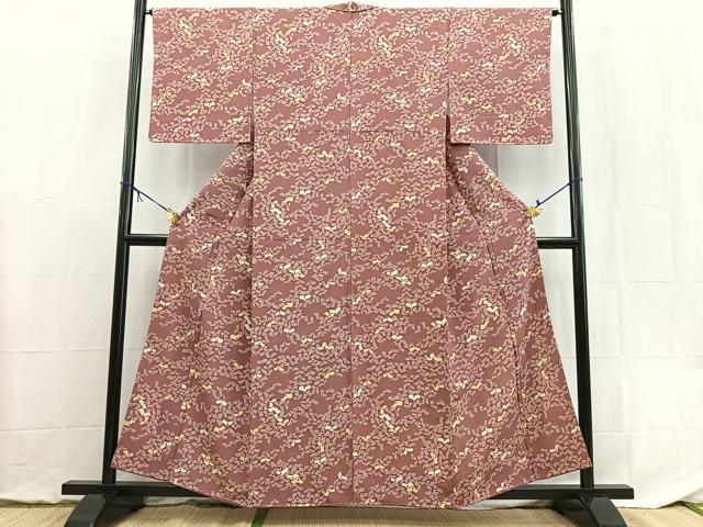平和屋着物■上質な小紋 抽象文 正絹 逸品 未使用 BAAX9083yc