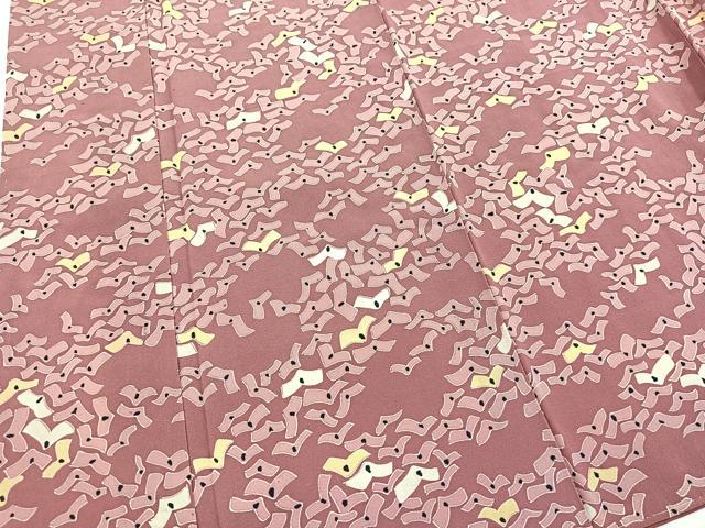 平和屋着物■上質な小紋 抽象文 正絹 逸品 未使用 BAAX9083yc