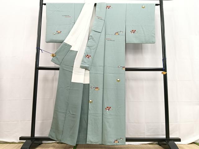 平和屋着物■上質な小紋 簪 正絹 逸品 BAAX9096yc
