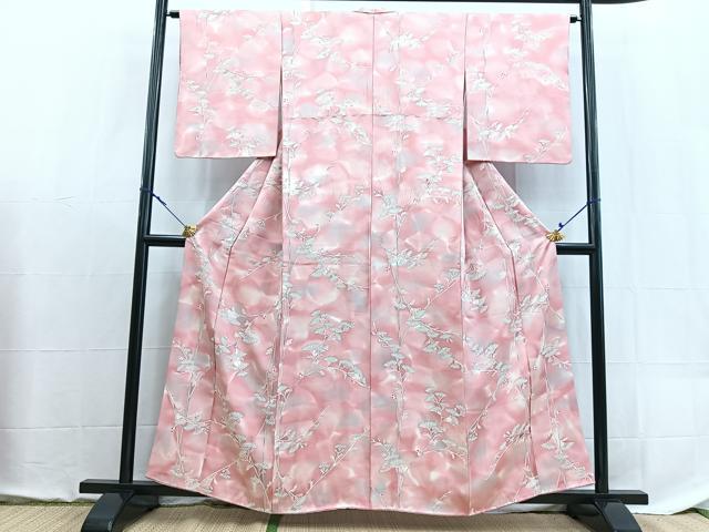 平和屋着物■上質な小紋 裏菊文 暈し染め 正絹 逸品 BAAX9097yc