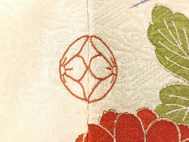 平和屋着物■訪問着 駒刺繍 菊花文 金彩 正絹 逸品 BAAX9100yc