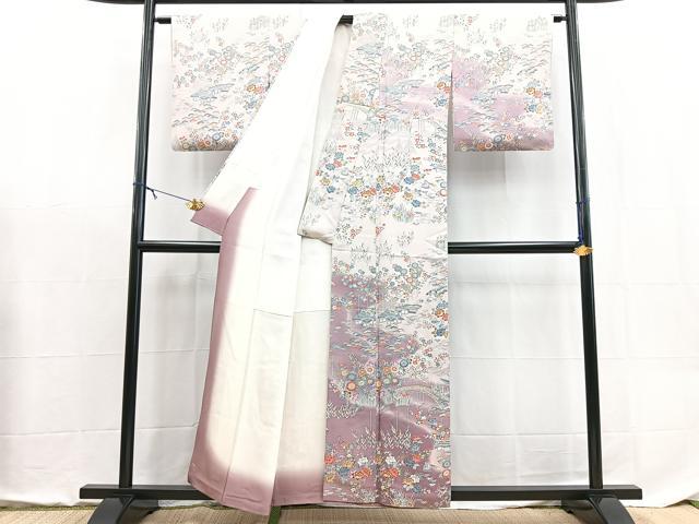 平和屋着物■訪問着 御所解花文 暈し染め 正絹 逸品 BAAX9101yc