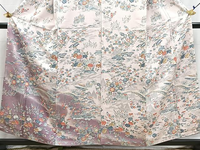 平和屋着物■訪問着 御所解花文 暈し染め 正絹 逸品 BAAX9101yc