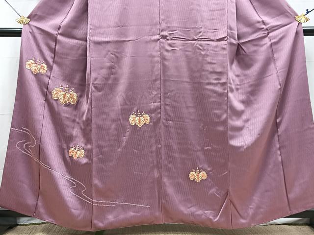平和屋着物■訪問着 総駒刺繍 絞り 五三桐 正絹 逸品 BAAX9113yc