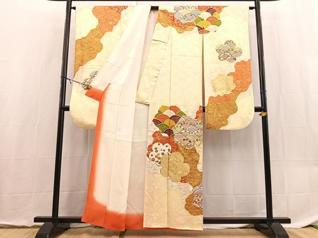 平和屋着物■豪華振袖 駒刺繍 吉祥花文 金彩 正絹 逸品 BAAX9124yc