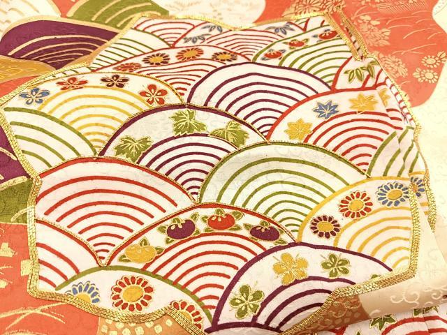 平和屋着物■豪華振袖 駒刺繍 吉祥花文 金彩 正絹 逸品 BAAX9124yc