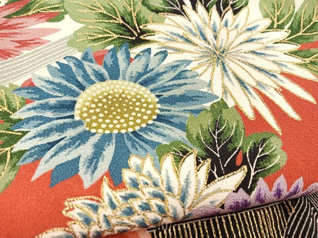 平和屋着物■豪華振袖 風景花文 金彩 正絹 逸品 BAAX9136yc