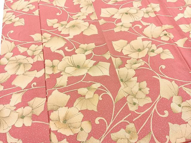 平和屋着物■上質な小紋 花唐草文 正絹 逸品 BAAX9138yc