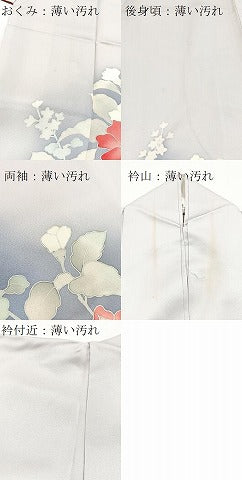 平和屋着物■訪問着 草花文 暈し染め 正絹 逸品 BAAX9145yc