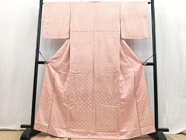 平和屋着物■上質な小紋 菊青海波地紋 暈し染め 正絹 逸品 BAAX9149yc