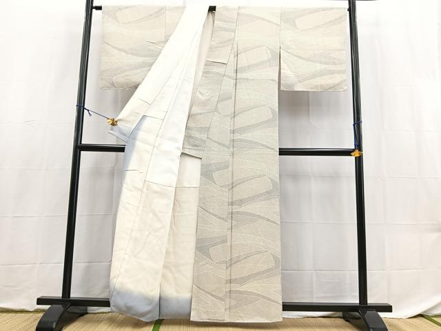 平和屋着物■上質な小紋 幾何学文様 正絹 逸品 BAAX9154yc