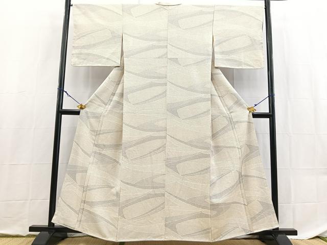 平和屋着物■上質な小紋 幾何学文様 正絹 逸品 BAAX9154yc