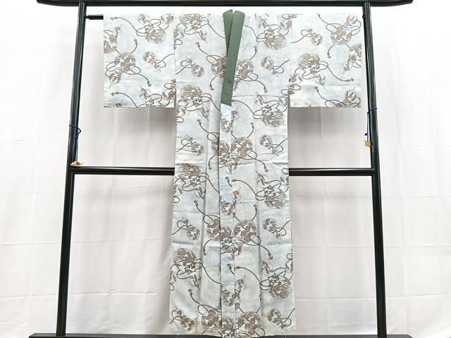 平和屋着物■男性 長襦袢 袷 瓢箪 風景文 正絹 逸品 BAAX9156yc