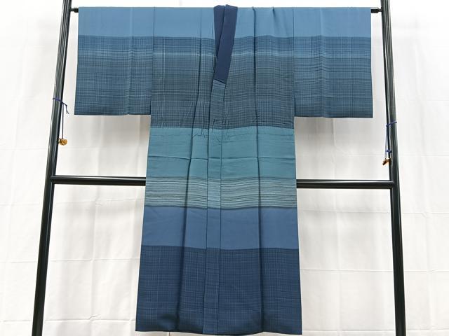 平和屋着物■男性 長襦袢 袷 横段文 正絹 逸品 BAAX9161yc