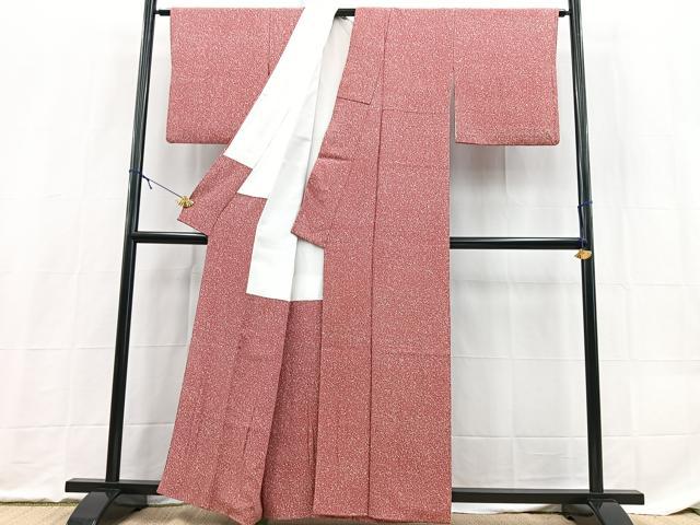 平和屋着物■上質な小紋 霞文 たたき染め 正絹 逸品 BAAX9162yc