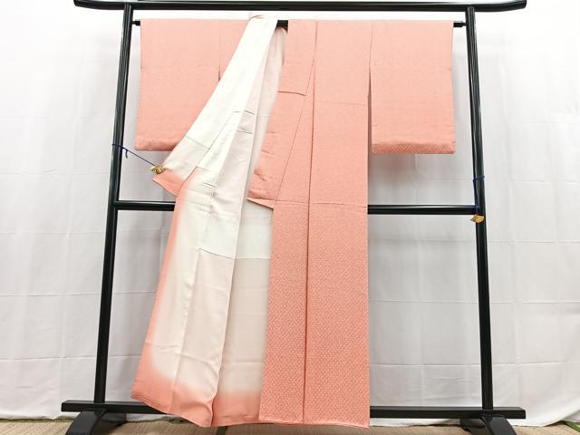 平和屋着物■上質なお召 草花文 金銀彩 正絹 逸品 BAAX9163yc