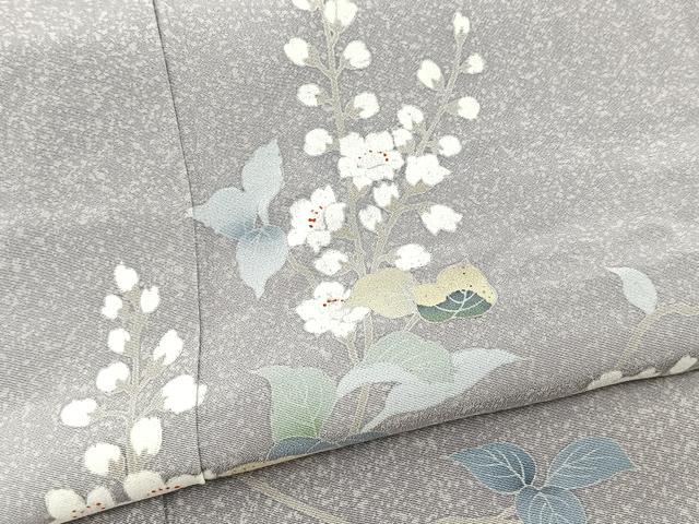 平和屋着物■訪問着 友禅 枝花文 たたき染め 正絹 逸品 未使用 BAAX9169yc