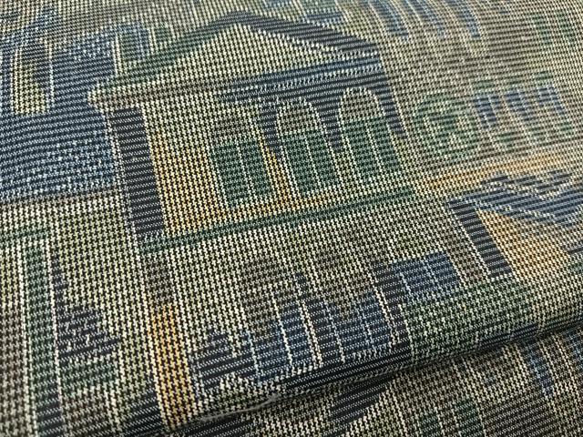 平和屋着物■上質な紬 風景文 正絹 逸品 BAAX9176yc