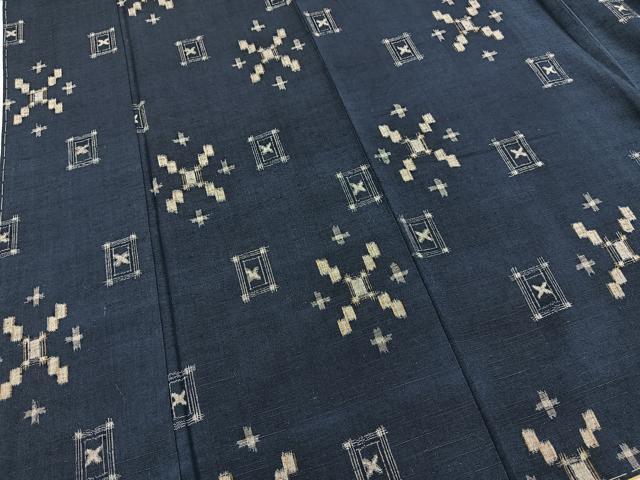 平和屋着物■上質な紬 幾何学文様 正絹 逸品 BAAX9178yc