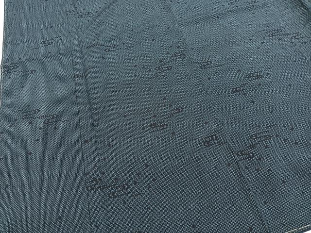 平和屋着物■上質な紬 幾何学文様 正絹 逸品 未使用 BAAX9181yc