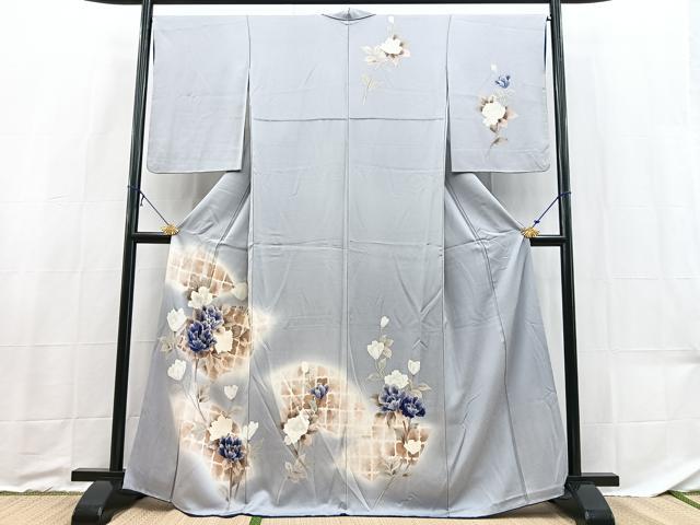 平和屋着物■訪問着 手描き 地紙花文 暈し染め 正絹 逸品 BAAX9201yc