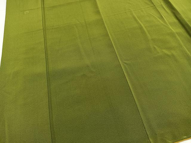 平和屋着物■服飾評論家 市田ひろみ監修 色無地 草色 正絹 逸品 BAAX9205yc