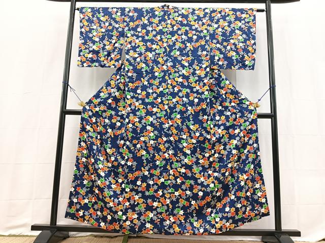 平和屋着物■上質な小紋 草花文 金彩 正絹 逸品 BAAX9207yc