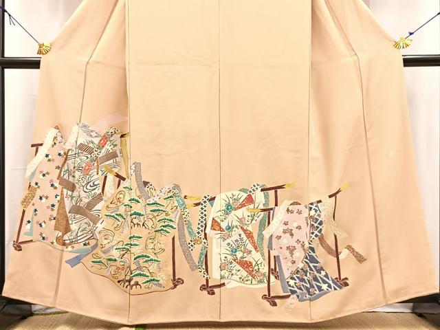 平和屋着物■訪問着 作家物 誰が袖花蝶文 金彩 正絹 逸品 BAAX9208yc