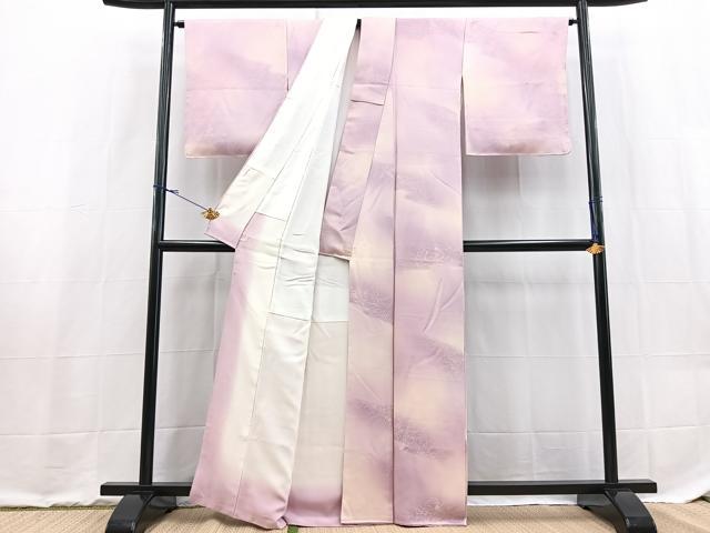 平和屋着物■上質な小紋 秋草文 暈し染め 正絹 逸品 BAAX9219yc