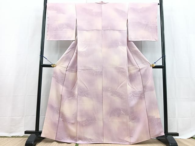 平和屋着物■上質な小紋 秋草文 暈し染め 正絹 逸品 BAAX9219yc
