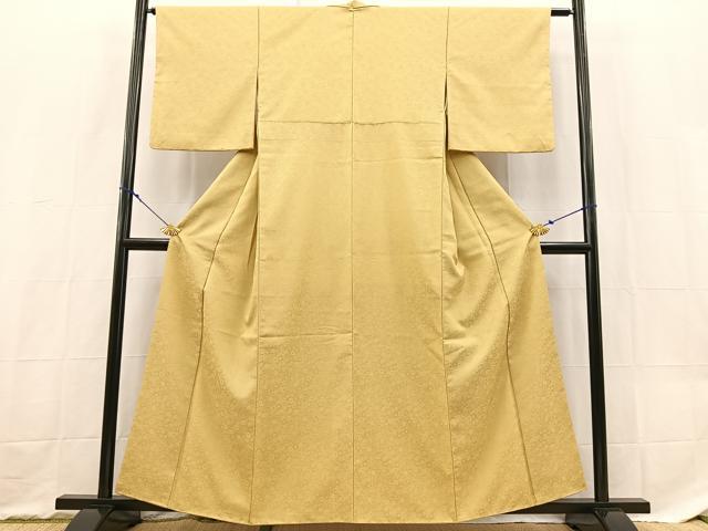 平和屋着物■色無地 花尽くし地紋 木蘭色 洗える着物 BAAX9224yc
