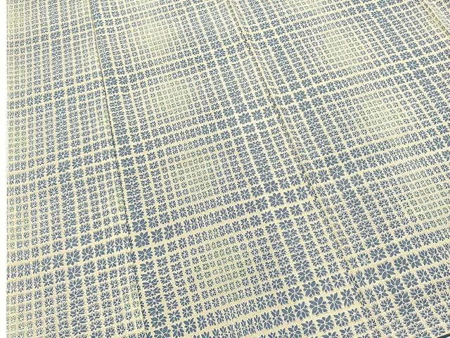 平和屋着物■小紋 幾何学花文 洗える着物 BAAX9242yc