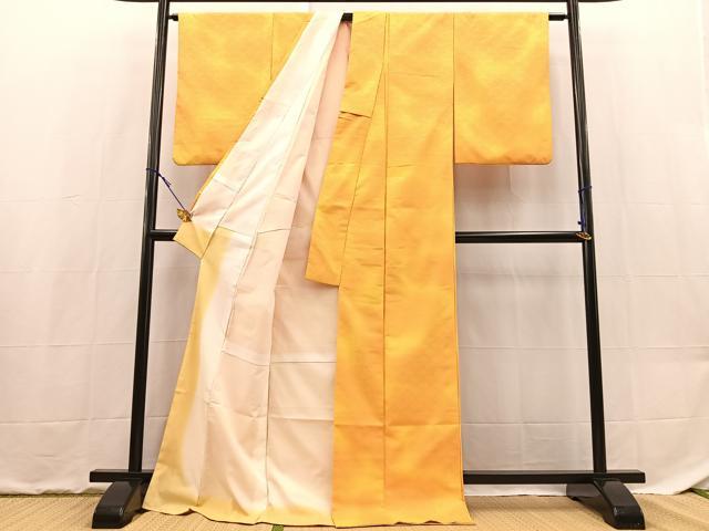 平和屋着物■小紋 菊花地紋 暈し染め ロング丈 洗える着物 BAAX9245yc