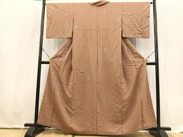 平和屋着物■小紋 絞り 草木文 洗える着物 BAAX9254yc