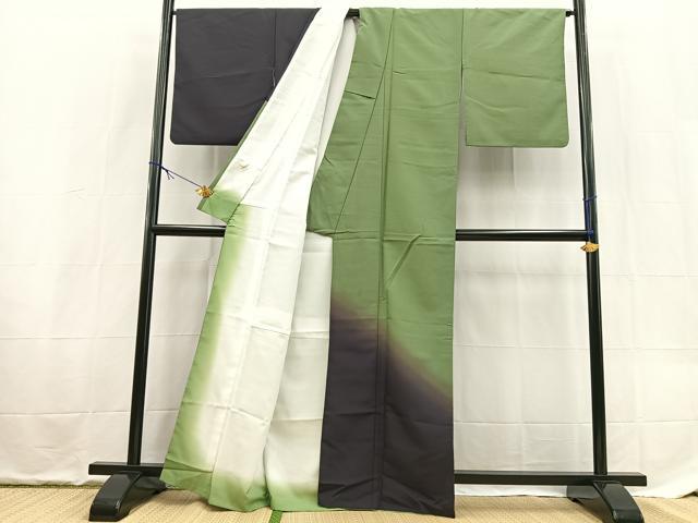 平和屋着物■訪問着 霞文 暈し染め 洗える着物 BAAX9256yc