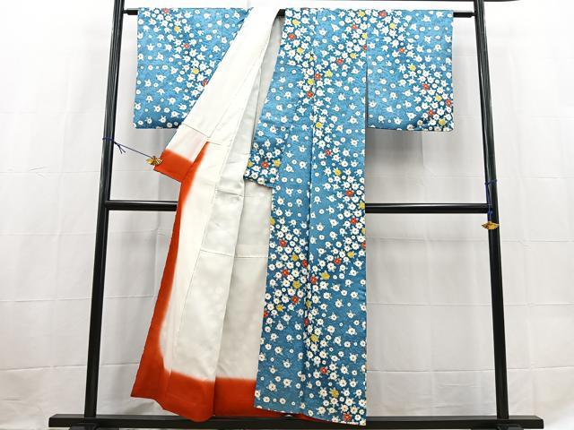平和屋着物■小紋 舞花文 洗える着物 BAAX9260yc