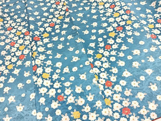 平和屋着物■小紋 舞花文 洗える着物 BAAX9260yc