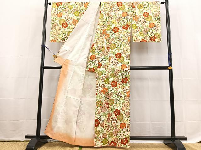 平和屋着物■小紋 花尽くし 洗える着物 BAAX9264yc