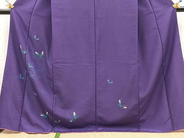 平和屋着物■訪問着 花蝶文 金銀彩 洗える着物 BAAX9274yc