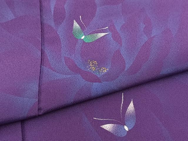 平和屋着物■訪問着 花蝶文 金銀彩 洗える着物 BAAX9274yc