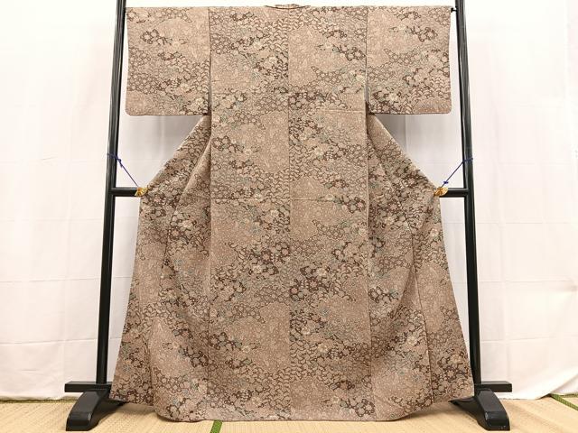 平和屋着物■小紋 辻が花 洗える着物 BAAX9278yc