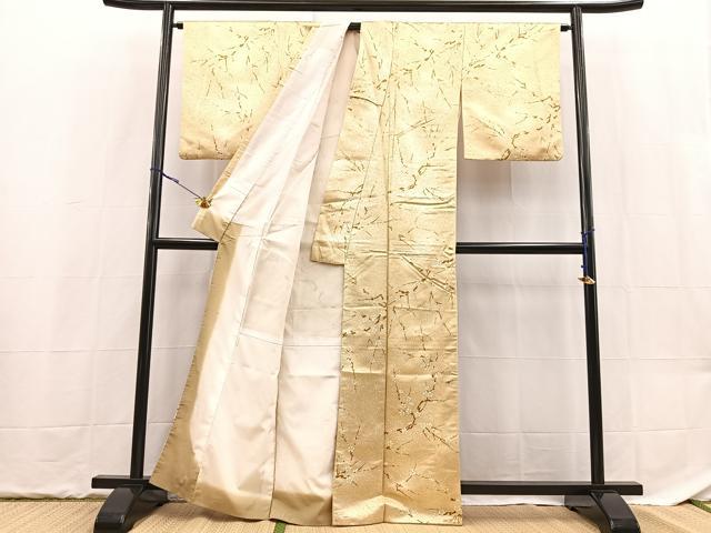 平和屋着物■小紋 枝梅文 暈し染め 金彩 洗える着物 BAAX9297yc