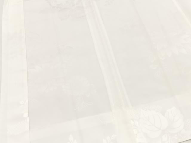 平和屋着物■長襦袢 無双仕立て 扇面花地紋 洗える着物 BAAX9298yc